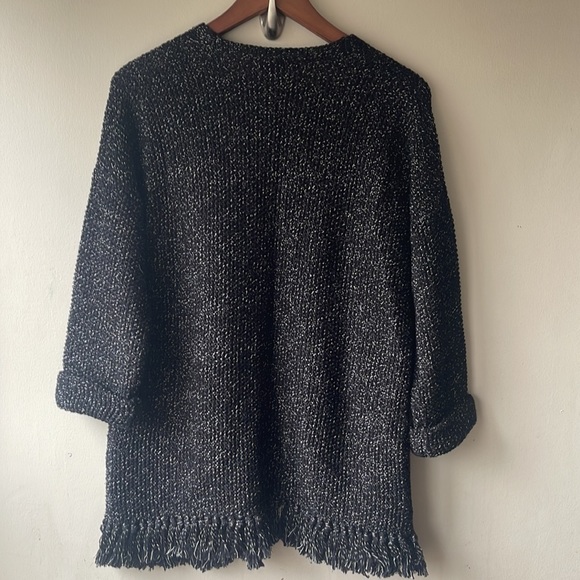 MADEWELL Memento Fringe Open Cardigan Sweater Blogger Favorite Black Size XS - Picture 9 of 9